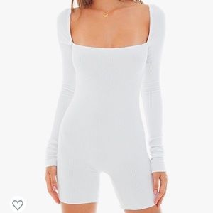 White long sleeve romper